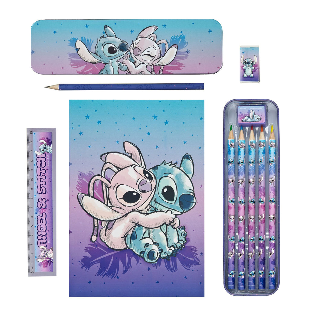 Disney Stitch Schoolset — 11-delig met Metalen Etui