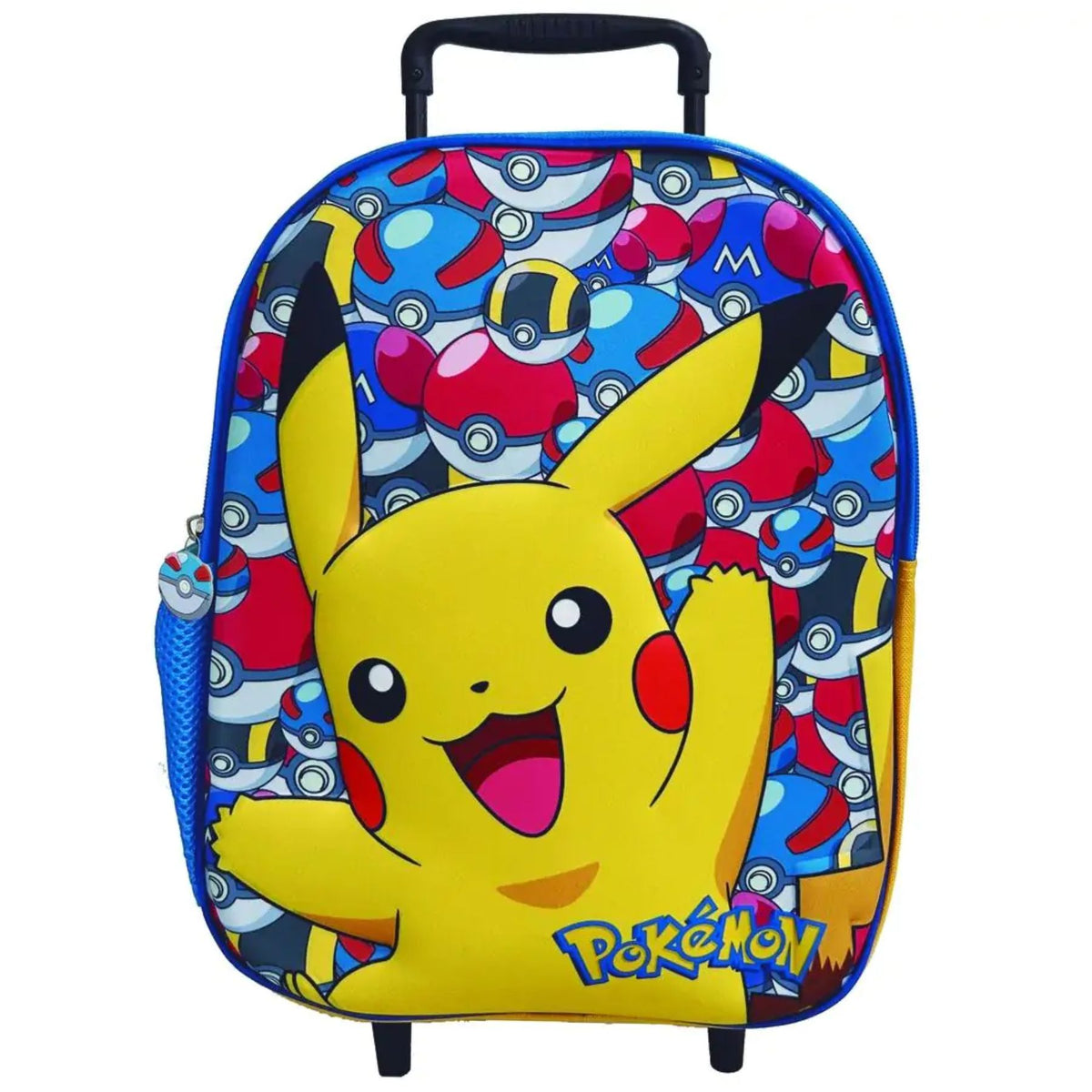 Pokémon trolley rugzak met 3D Pikachu, Poké Ball-print en wieltjes